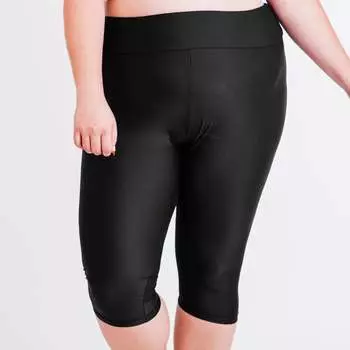 Женские леггинсы-капри с высокой талией для плавания Plus Women's Calypsa, черный