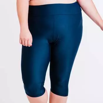 Женские леггинсы-капри с высокой талией для плавания Plus Women's Calypsa, темно-синий