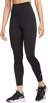 Женские леггинсы Nike Therma-FIT One с высокой талией размером 7/8, черный
