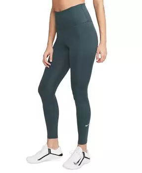 Женские леггинсы One с высокой посадкой Nike, зеленый