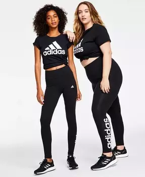 Женские леггинсы полной длины с линейным логотипом, XS-4X adidas, черный