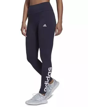 Женские леггинсы полной длины с линейным логотипом, XS-4X adidas, синий