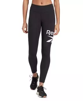 Женские леггинсы с логотипом Reebok, черный