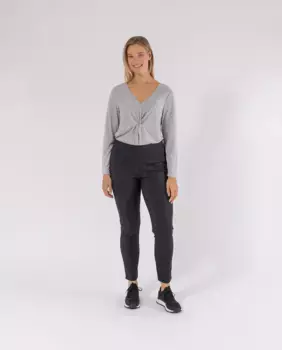 Женские леггинсы с принтом и эластичной резинкой на талии October, темно-серый