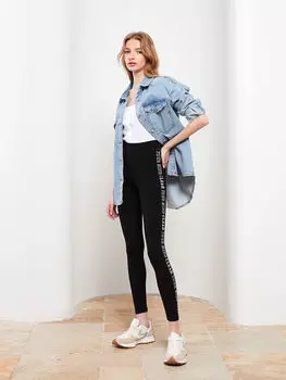 Женские леггинсы с принтом на эластичной талии LCW Casual