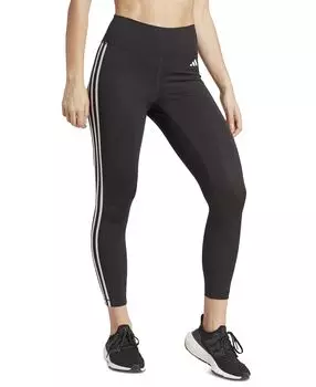 Женские леггинсы со шлейфом Essentials, 3 полоски, размер 7/8 adidas, черный