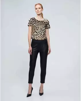 Женские леггинсы средней посадки с животным принтом Georges Rech Pars, черный