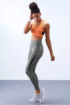 Женские леггинсы узкого кроя с высокой талией и полуполосками ala TOMMYLIFE