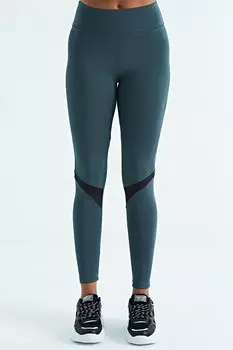 Женские леггинсы узкого кроя с высокой талией и принтом лесно-зеленого цвета TOMMYLIFE