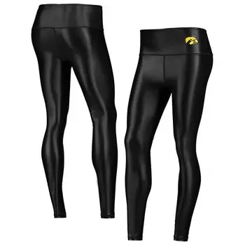 Женские леггинсы ZooZatz Black Iowa Hawkeyes Shine Liquid