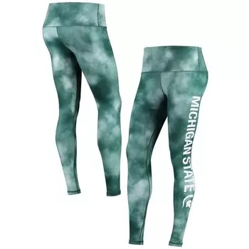 Женские леггинсы ZooZatz Green Michigan State Spartans Cloud Dye Mist