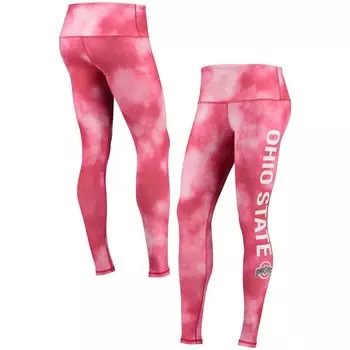 Женские леггинсы ZooZatz Scarlet Ohio State Buckeyes Cloud Dye Mist