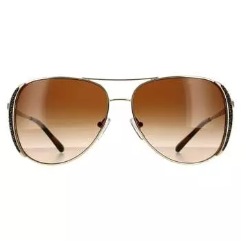 Женские легкие дымчатые солнцезащитные очки Aviator с градиентом Michael Kors, желтый