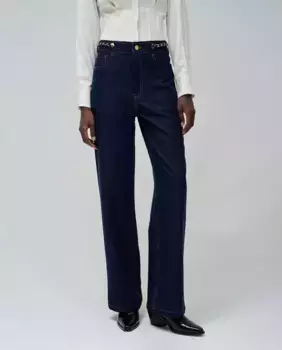 Женские легкие джинсы из денима с широкими штанинами Salsa Jeans, синий