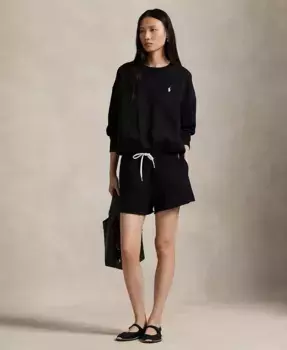 Женские легкие флисовые шорты на шнурке Polo Ralph Lauren, красный