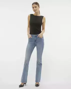 Женские легкие расклешенные джинсы Vero Moda, голубой