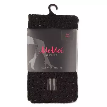 Женские линейные колготки-свитера в стиле пуантель MeMoi, черный
