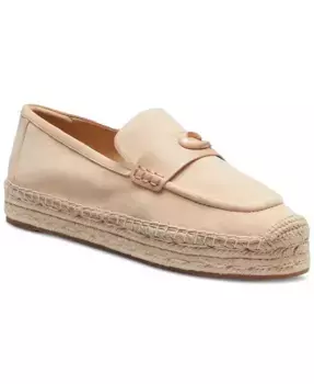Женские лоферы-эспадрильи Camilla Logo Flat COACH, коричневый/бежевый