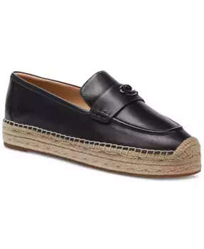 Женские лоферы-эспадрильи Camilla Logo Flat COACH, черный