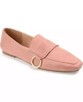 Женские лоферы без шнуровки Benntly с квадратным носком Journee Collection, розовый