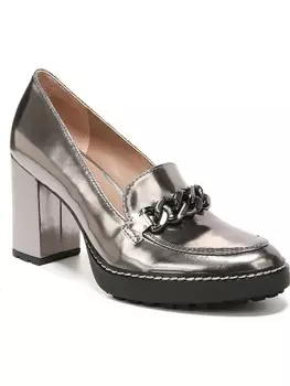 Женские лоферы без шнуровки Callie с цепочкой на каблуке Naturalizer, цвет Pewter Leather