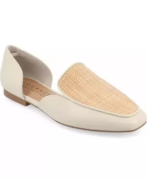 Женские лоферы без шнуровки Kennza Tru Comfort с вырезами Journee Collection, белый
