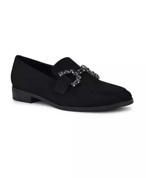 Женские лоферы без шнуровки Lilpa с миндалевидным носком на плоской подошве Nine West, черный