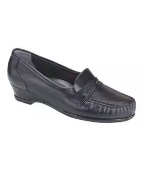 Женские лоферы Easyer Slip On - узкие, черного цвета SAS