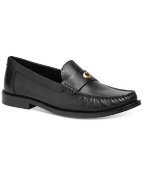 Женские лоферы Jolene с узором "C" в строгом стиле COACH, цвет Black Leather