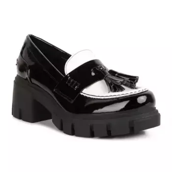 Женские лоферы Jonah на массивной подошве London Rag, цвет black white