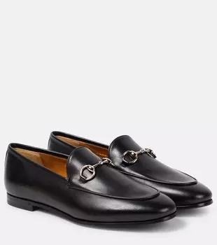 Женские лоферы Jordaan с металлической пряжкой Horsebit Gucci, черный