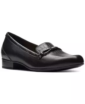 Женские лоферы Juliet Shine на плоской подошве Clarks, черный