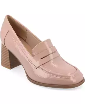 Женские лоферы Malleah на каблуке Journee Collection, розовый