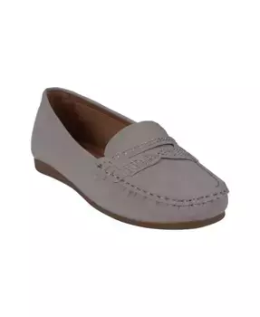 Женские лоферы-мокасины для вождения с декоративным орлом GC Shoes, серый