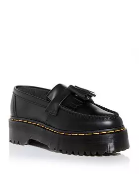 Женские лоферы на платформе Adrian Quad Kiltie Dr. Martens, цвет Black