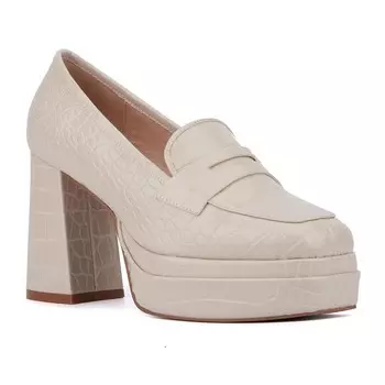 Женские лоферы на широкой платформе Fashion to Silhouette Madelyn Fashion to Figure, цвет Bone Croc