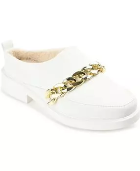 Женские лоферы с цепочкой Sheah Journee Collection, белый