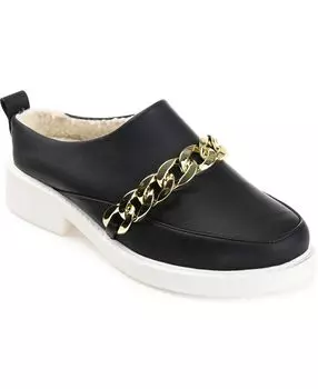 Женские лоферы с цепочкой Sheah Journee Collection, черный