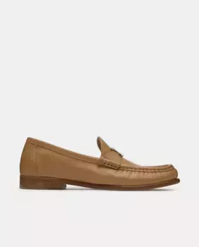 Женские лоферы с кожаным ремешком Lara Lottusse, коричневый