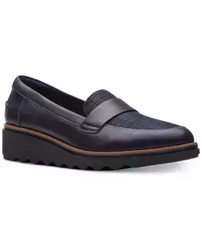 Женские лоферы Sharon Gracie без шнуровки Clarks, синий