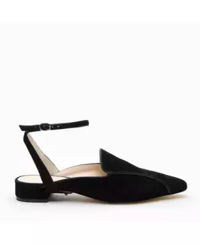 Женские лоферы-слипоны Marilyn с заостренным носком из черной замши, регулируемые Alterre, черный