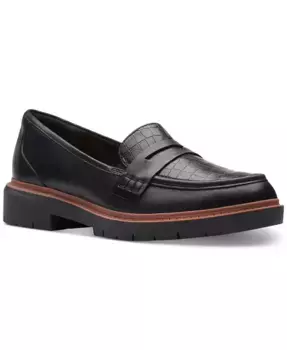Женские лоферы Westlynn Ayla с круглым носком и прорезью для монетки Clarks, черный