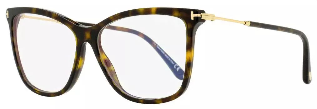 Женские магнитные очки-клипсы Tom Ford TF5824B 052 Гавана/золото 56 мм