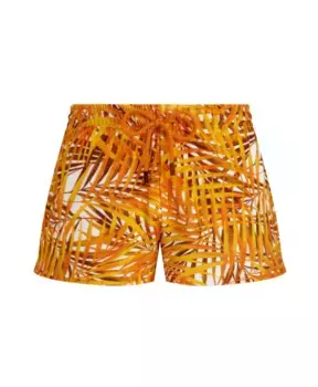 Женские махровые шорты с пальмовыми листьями Vilebrequin, оранжевый