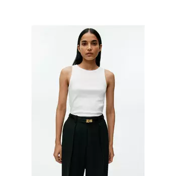 Женские майка Arket из чистого хлопка, белый