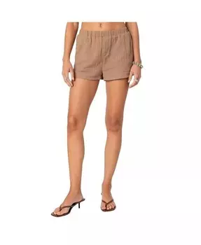 Женские марлевые шорты Levy Edikted, коричневый