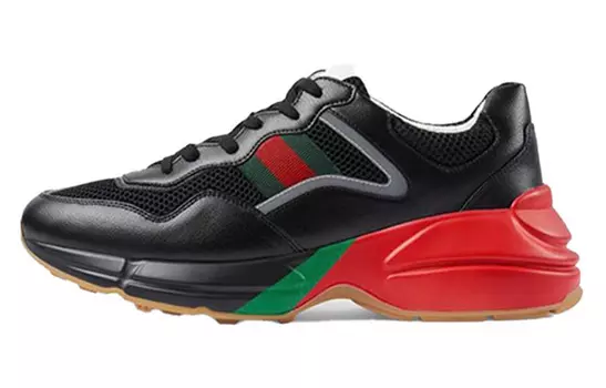 Кроссовки GUCCI Rhyton 'Black Red Green Reflective'