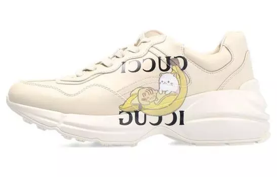 Кроссовки GUCCI Rhyton Chunky Sneakers Women's Low-Top White