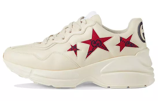 Кроссовки GUCCI Rhyton Chunky Sneakers Women's Low-Top Ivory White