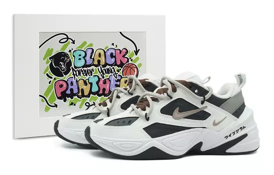 Кастомизированные кроссовки Nike M2K Chunky Sneakers Women, белый/черный